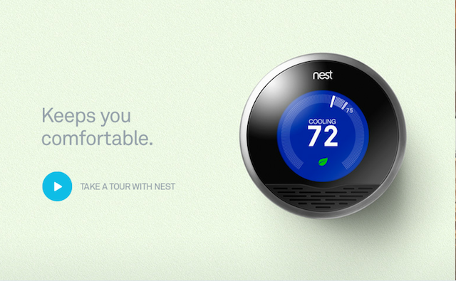 Screencap From The Nest Learning Thermostat Homepage