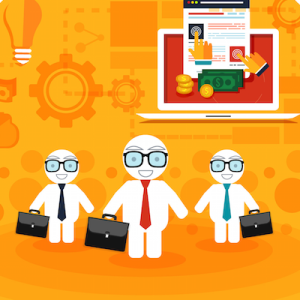happy sales people using a CRM